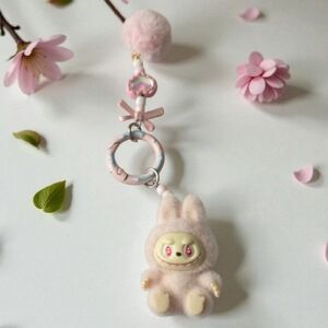 Adorable Pink Labubu Keychain